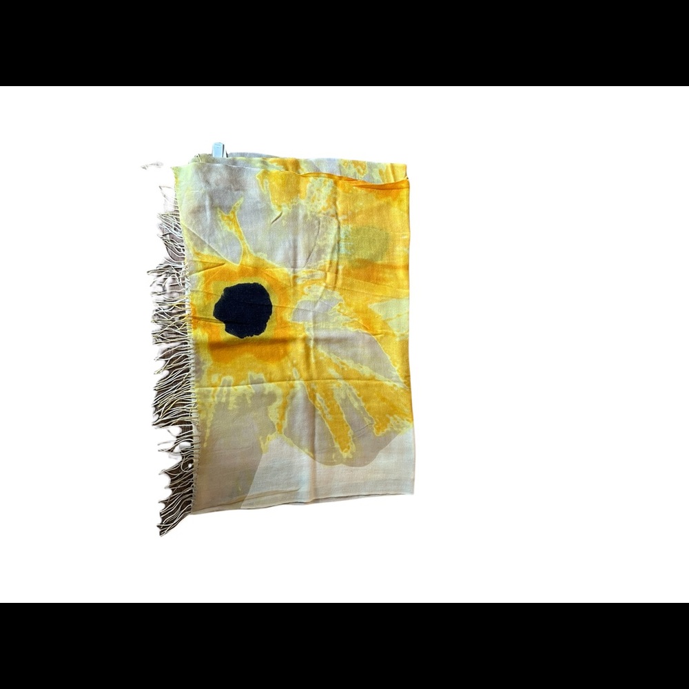 Nordstrom Wool and Cashmere Yellow Scarf